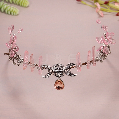 Triple Moon Metal Hair Bands PW-WG72751-06-1