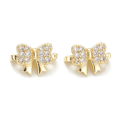 Rack Plating Brass Pave Cubic Zirconia Slide Charms KK-G464-05LG-1