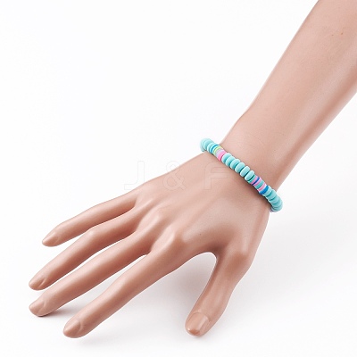 Handmade Polymer Clay Beaded Stretch Bracelets for Kids BJEW-JB05919-1