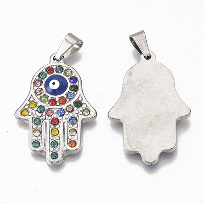 304 Stainless Steel Pendants X-STAS-T050-017P-1