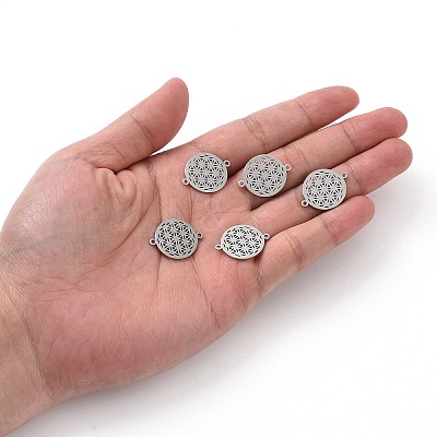 Non-Tarnish 201 Stainless Steel Sacred Geometric Links STAS-S105-JN900-1