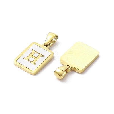 Ion Plating(IP) 304 Stainless Steel Pave Shell Pendants STAS-G327-01G-H-1