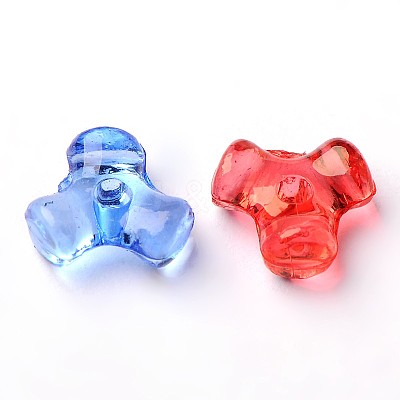 Transparent Acrylic Plastic Tri Beads for Christmas Ornaments Making PL699M-1