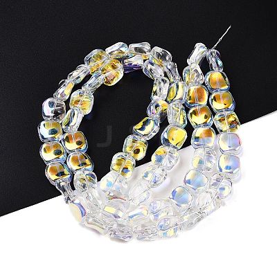 Electroplate Glass Beads Strands EGLA-N012-07B-1