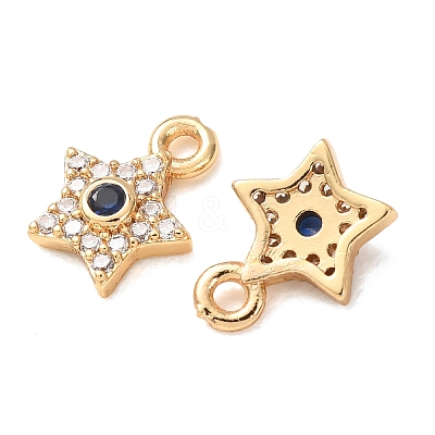 Brass Micro Pave Cubic Zirconia Charms CU-K002-01A-02-1