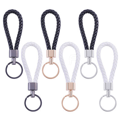 6Pcs 6 Colors PU Leather Kaychians KEYC-CA0001-56-1