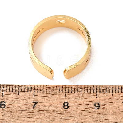 304 Stainless Steel Open Cuff Rings Set for Women SA-CBABC0E-05G-1