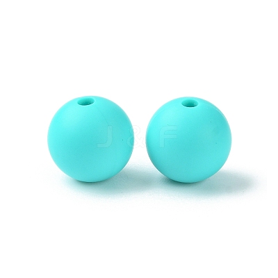 Round Food Grade Eco-Friendly Silicone Focal Beads SIL-F003-01E-1