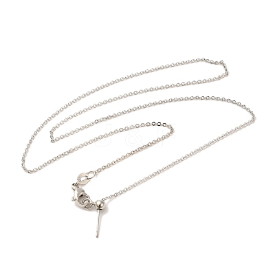 Brass Cable Chain Adjustable Slider Necklaces NJEW-B119-09P-1