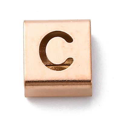 Ion Plating(IP) 304 Stainless Steel Square Slide Charms STAS-L132-16C-RG-1
