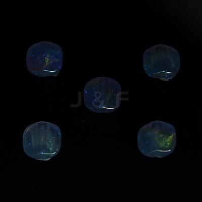UV Plating Luminous Transparent Acrylic Beads OACR-P010-01C-1