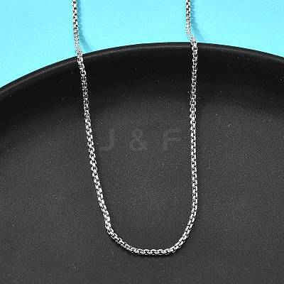 1MM Brass Box Chain Necklaces NJEW-C086-01P-1
