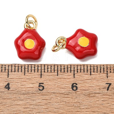 Brass Enamel Pendants KK-CJC21A4-01G-06-RS-1