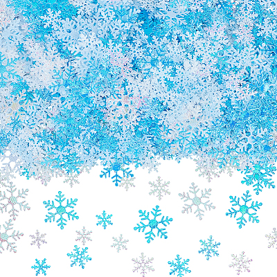 6 Bags 6 Style Snowflake Plastic Confetti DIY-OC0010-53-1