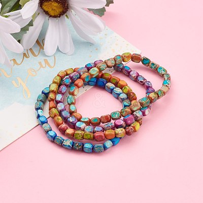 Natural Regalite/Imperial Jasper/Sea Sediment Jasper Beads Stretch Bracelets BJEW-JB05927-1