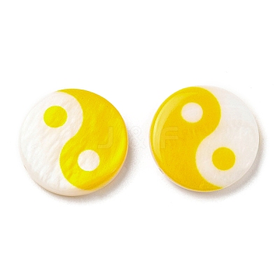 Printed Natural Freshwater Shell Beads SHEL-R129-07C-03-1