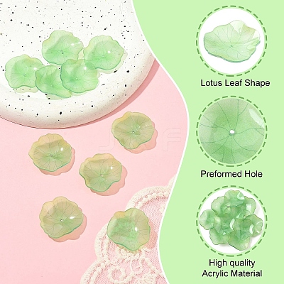10Pcs Lotus Leaf Bead Caps SACR-YW0001-95-1