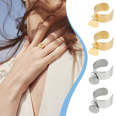 DIY Charm Cuff Ring Making Kit STAS-UN0051-43-1