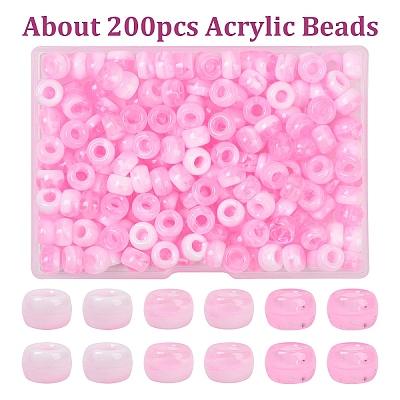 200Pcs Acrylic Beads KY-YW0002-06C-1