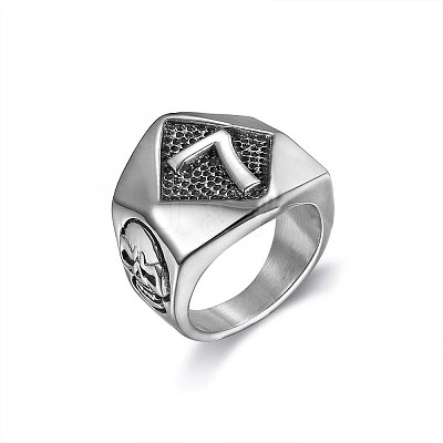 Punk Style 316L Stainless Steel Finger Rings for Men FS-WG96F45-02-1