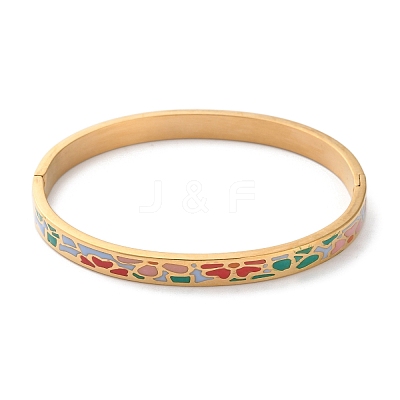 304 Stainless Steel Hinged Bangles for Women BJEW-K263-04G-03-1