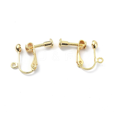 Brass Clip-on Earring Findings KK-P232-05G-1