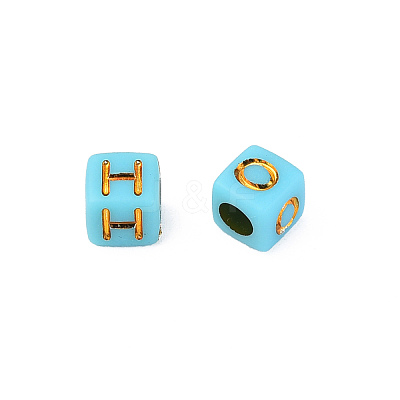 Plating Acrylic Beads X-MACR-N012-23-1