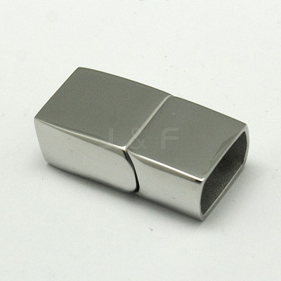 Tarnish Resistant 304 Stainless Steel Magnetic Clasps with Glue-in Ends STAS-I011-12-1