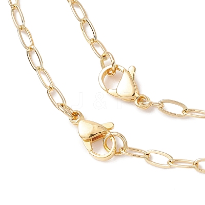 Natural Cultured Freshwater Pearl Rice Beads Brass Heart with Letter Pendant Paperclip Chain Double Layered Necklaces NJEW-JN05378-02-1