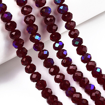 Electroplate Glass Beads Strands EGLA-A034-T3mm-L21-1