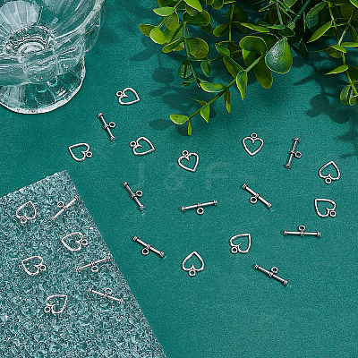200 Bags Tibetan Style Alloy Toggle Clasps FIND-ME0003-16-1