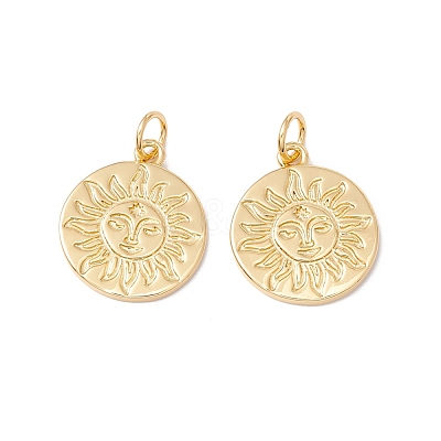 Rack Plating Brass Pendants KK-C247-02G-1