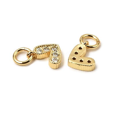 Brass Micro Pave Cubic Zirconia Charms ZIRC-F111-08G-03-1