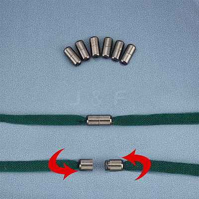 Brass Capsule Lace Lock Buckles KK-PH0001-29B-WH-1