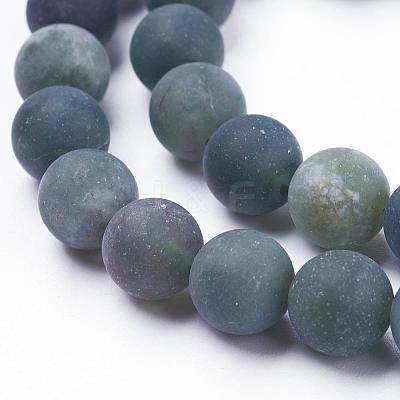Natural Moss Agate Beads Strands G-F520-58-4mm-1