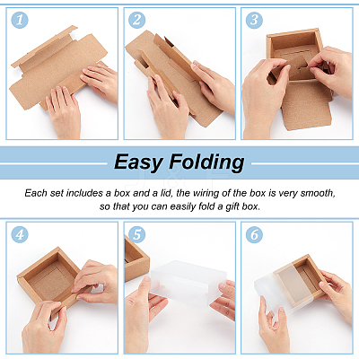 Kraft Paper Storage Gift Drawer Boxes CON-WH0089-37A-01-1