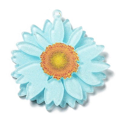 Printed Transparent Acrylic Pendants SACR-P029-B03-1