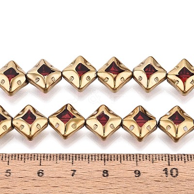 Electroplate Glass Beads Strands EGLA-T021-24F-1