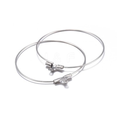 Non-Tarnish 316 Surgical Stainless Steel Hoop Earring Findings X-STAS-P238-09P-04-1