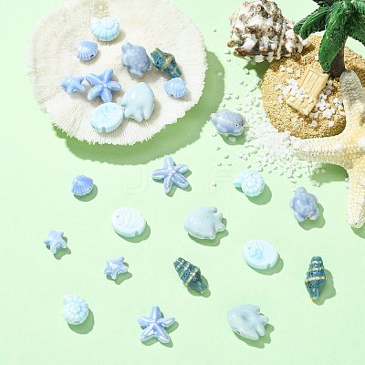 24Pcs 8 Styles Handmade Porcelain Beads PORC-FS0001-46C-1