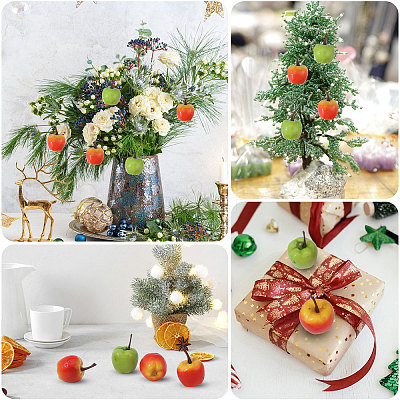 60Pcs 2 Colors Foam Imitation Apple DJEW-CA0001-43-1