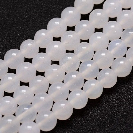 Natural White Agate Bead Strands G-G880-03-10mm-1