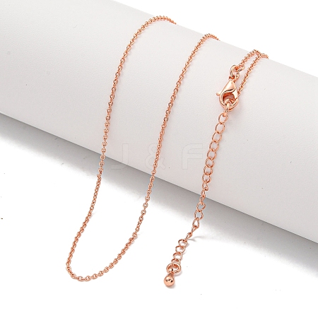 Brass Cable Chain Necklaces for Women NJEW-G084-15RG-1