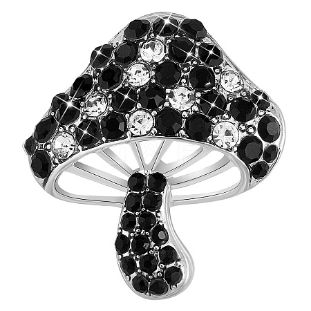 Cubic Zirconia Mushroom Brooch JBR102D-1