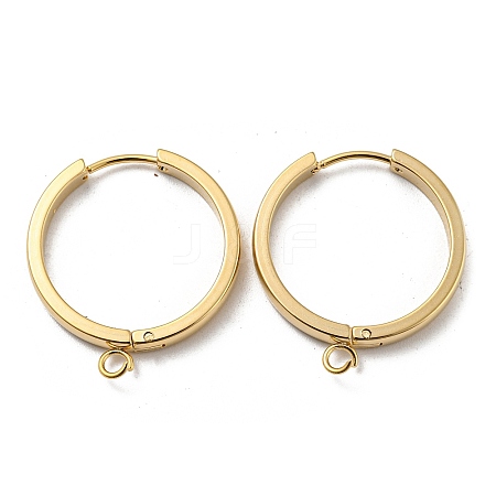 201 Stainless Steel Huggie Hoop Earrings Findings STAS-A167-01Q-G-1