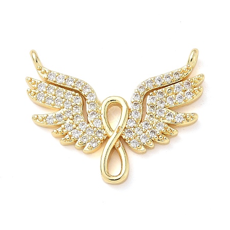 Brass Micro Pave Cubic Zirconia Pendants KK-D357-30G-1