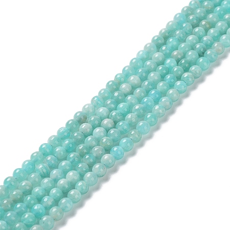 Natural Amazonite Beads Strands G-F461-12-4mm-01-1