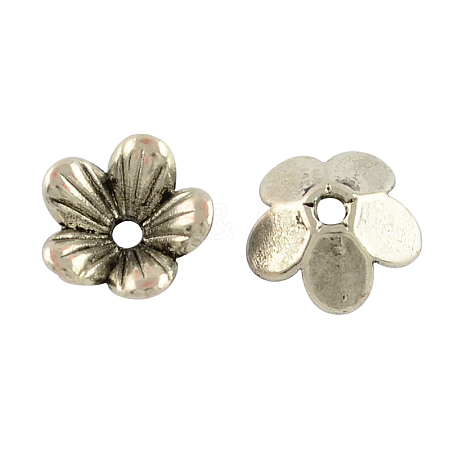 Tibetan Style Flower Alloy Bead Caps LS-TIBEP-S192-AS-NR-1