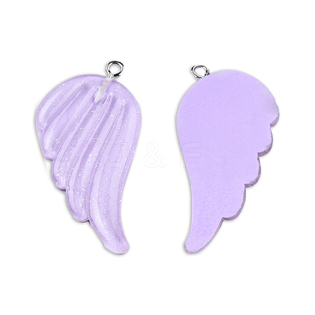 Translucent Resin Pendants RESI-N033-01-B01A-1