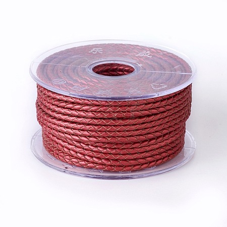 Braided Cowhide Cord WL-I004-3mm-D-25-1